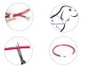 Akkumulátoros LED szilikon nyakörv 41-47cm - piros