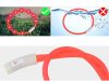 Akkumulátoros LED szilikon nyakörv 41-47cm - piros
