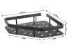 Fúrdőszobai sarokpolc 5x24,5x24,5cm - fekete