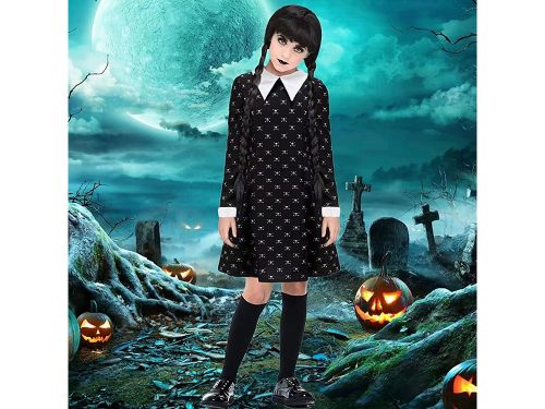 Wednesday Addams gyerek jelmez, XL méret - 135-145cm
