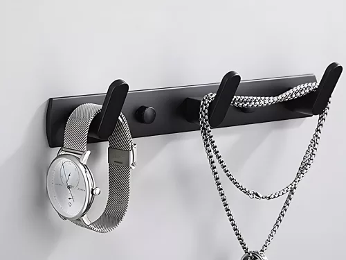Fali akasztó 24,5x3,5cm - fekete