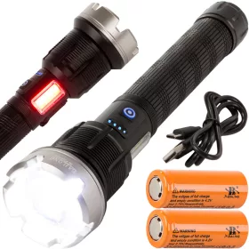 Akkumulátoros LED taktikai zseblámpa - XHP90