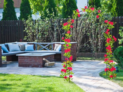 Kerti virágfuttató ív - 265x135x38cm