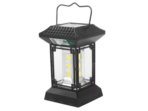 Napelemes LED lámpás távirányítóval - fekete
