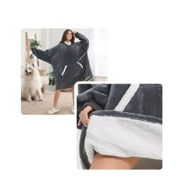 Nagy pulóver egy zsebbel - szürke