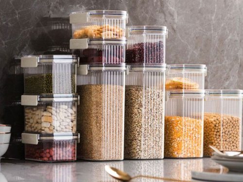 Átlátszó élelmiszer tároló készlet - 5db