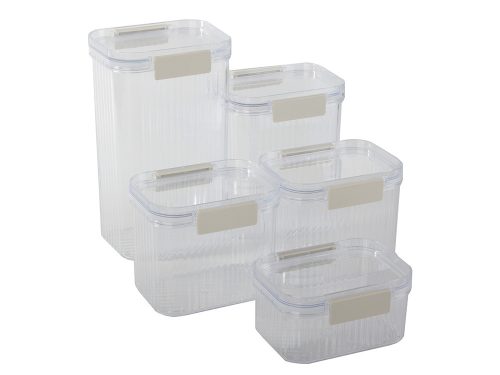 Átlátszó élelmiszer tároló készlet - 5db