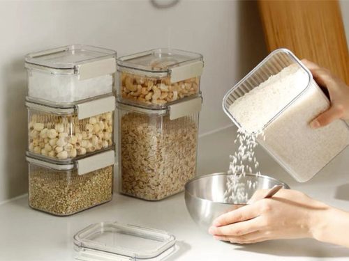 Átlátszó élelmiszer tároló készlet - 5db