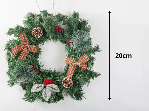 Karácsonyi koszorú - 20cm