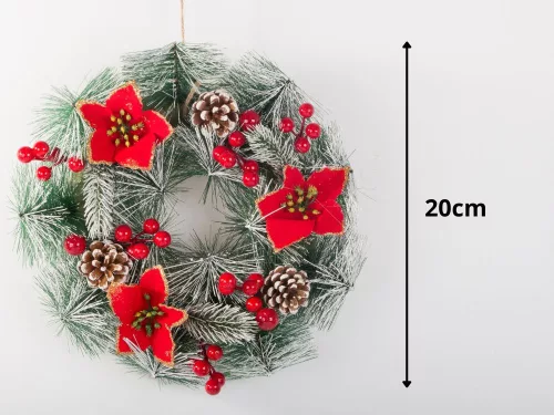 Karácsonyi koszorú - 20cm