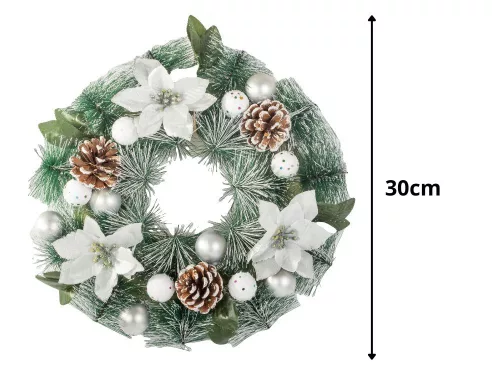 Karácsonyi koszorú - 30cm