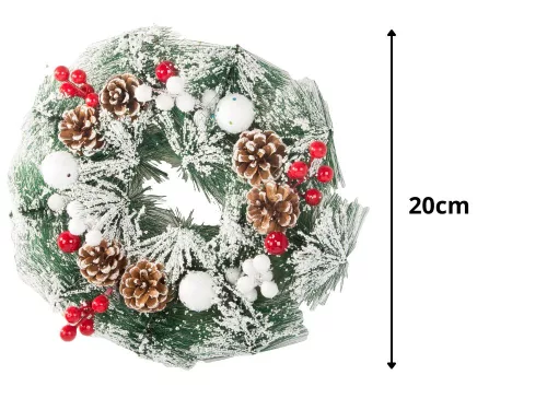 Karácsonyi koszorú - 20cm