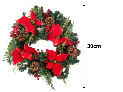 Karácsonyi koszorú - 30cm