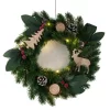 Karácsonyi koszorú LED világítással - 20cm