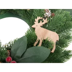 Karácsonyi koszorú LED világítással - 20cm
