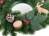 Karácsonyi koszorú LED világítással - 20cm