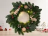 Karácsonyi koszorú LED világítással - 20cm