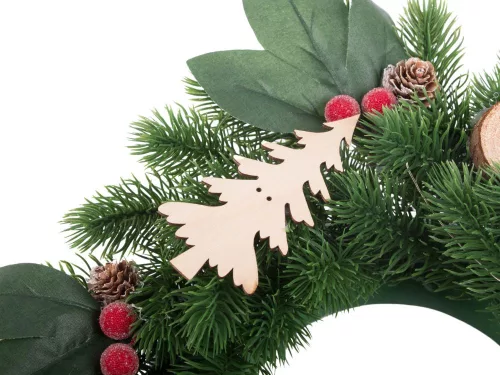 Karácsonyi koszorú LED világítással - 20cm