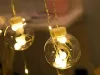 Karácsonyi gömbös LED fényfüzér