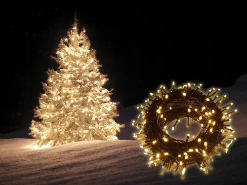 Fényfüzér 500 LED - meleg fehér