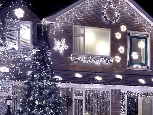 Fényfüzér 500 LED - hideg fehér