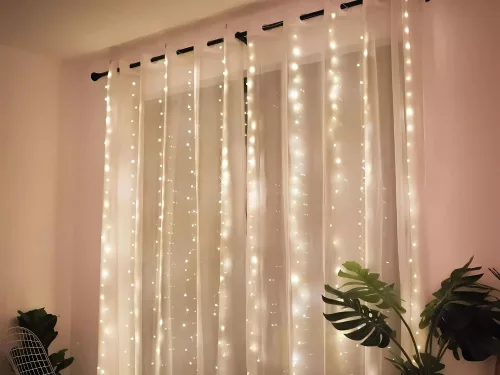 Fényfüzér 300 LED, USB - meleg fehér