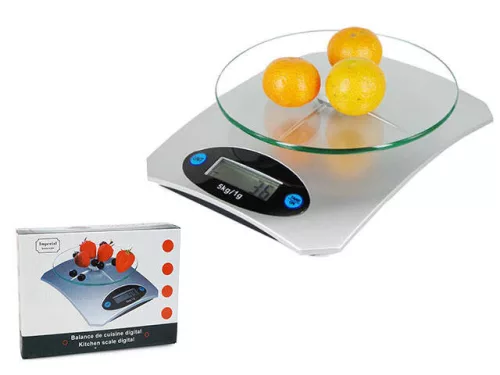 Elektromos konyhai mérleg LCD kijelzővel - 5kg/1g
