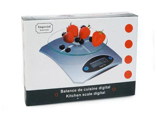 Elektromos konyhai mérleg LCD kijelzővel - 5kg/1g