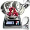 Konyhai mérleg rozsdamentes acél tállal - 5kg/1g
