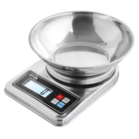 Konyhai mérleg rozsdamentes acél tállal - 5kg/1g