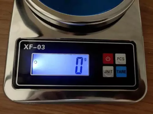 Konyhai mérleg rozsdamentes acél tállal - 5kg/1g