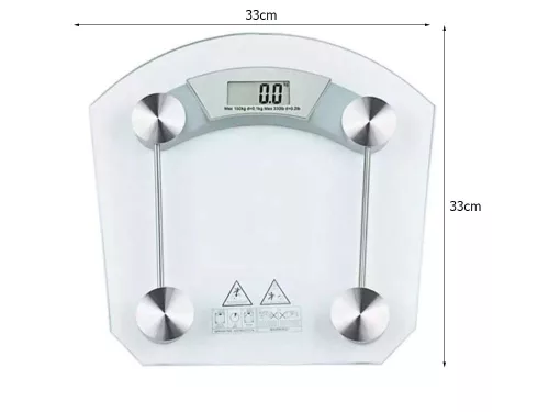 Edzett üveg fürdőszobai mérleg - 180kg