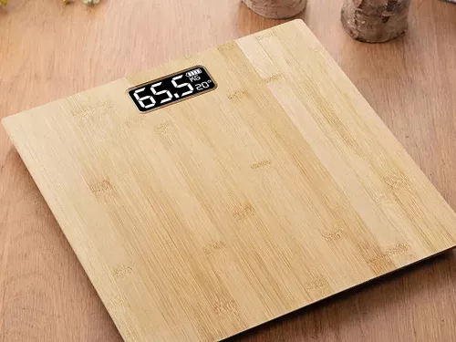 Bambusz fürdőszobai mérleg - 180kg