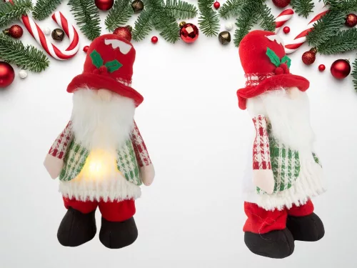 Karácsonyi törpe LED világítással - 30cm