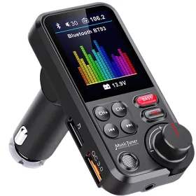 Bluetooth 5.0 FM transzmitter - fekete