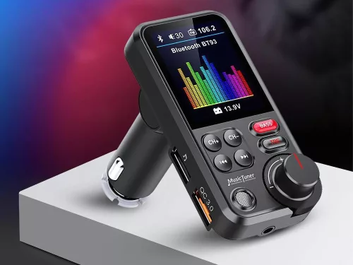 Bluetooth 5.0 FM transzmitter - fekete