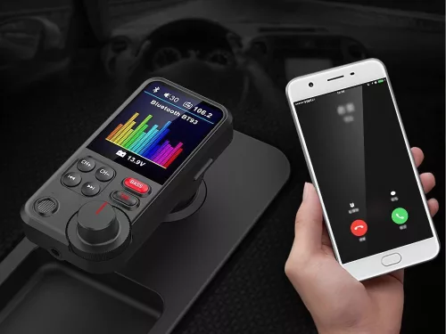 Bluetooth 5.0 FM transzmitter - fekete