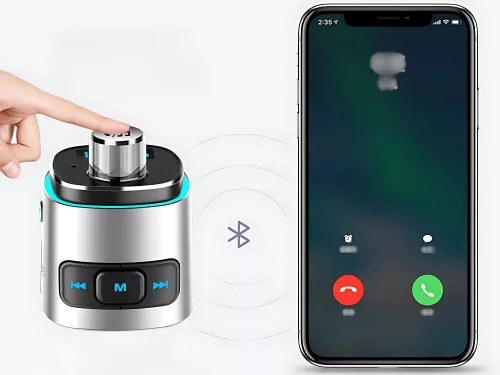 Bluetooth 5.0 FM transzmitter - szürke