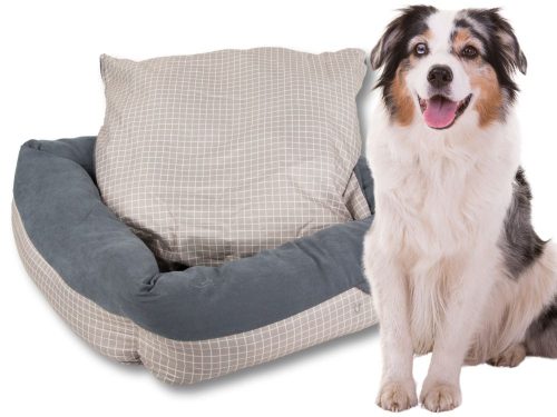 Kutyafekhely 58x58x13cm - szürke