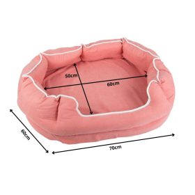 Kutyafekhely 60x70cm - rózsaszín