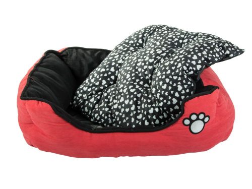 Kisállat fekhely 60x50cm - piros
