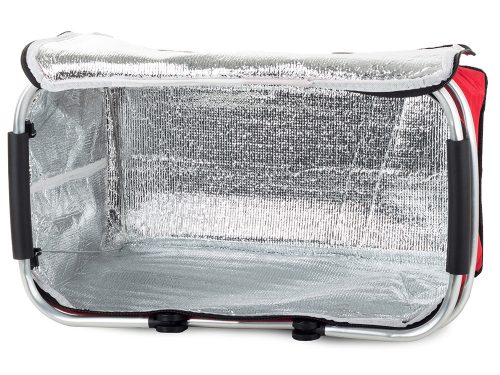 Összecsukható puha hűtőtáska, piros - 48x28x22cm