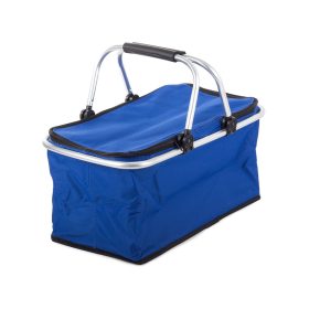 Összecsukható puha hűtőtáska, kék - 48x28x22cm