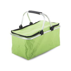 Összecsukható puha hűtőtáska, zöld - 48x28x22cm