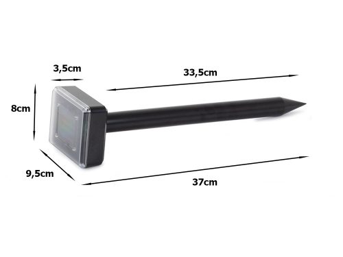 Napelemes földbe szúrható rágcsálóriasztó - 1db