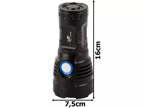 Katonai akkumulátoros LED zseblámpa - CREE XHP90