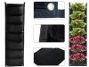 Falra akasztható 7 zsebes növény ültető, fekete - 100x30cm