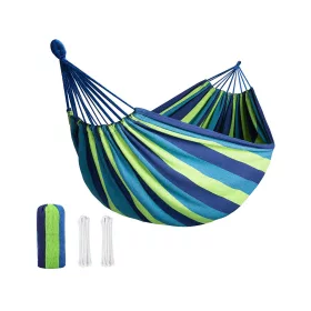 Kétszemélyes függőágy 300x160cm - zöld/kék