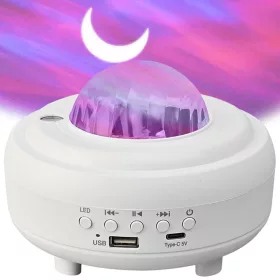   Sarki fény projektor éjjeli lámpa bluetooth hangszóróval