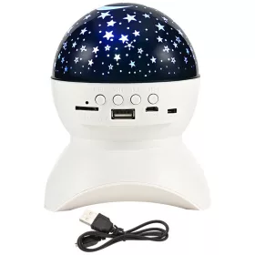   Csillagos égbolt projektor bluetooth hangszóróval - fehér